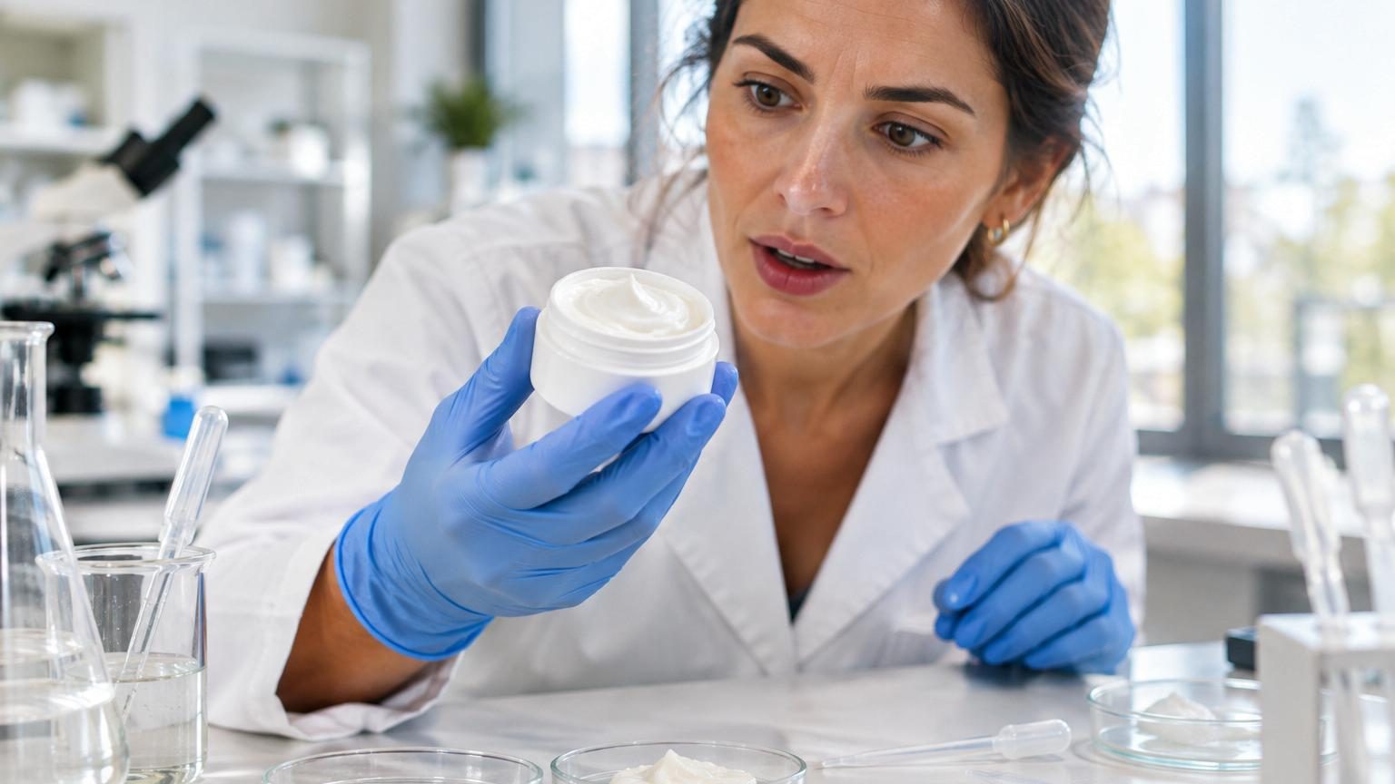 Boîte ronde bleue de crème Nivea classique avec son couvercle métallique argenté, posée sur une surface claire, symbole du produit cosmétique culte analysé par l'OCU.